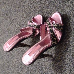💓 Vintage Y2K Bestey Johnson Leopard Pink Heels!💕